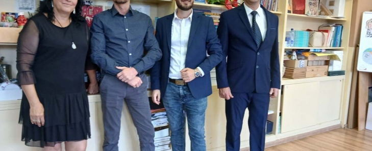 Tlačová beseda ministra školstva, výskumu, vývoja a mládeže SR Tomáša Druckera a Ondreja Luntera, predsedu Banskobystrického samosprávneho kraja na našej škole.